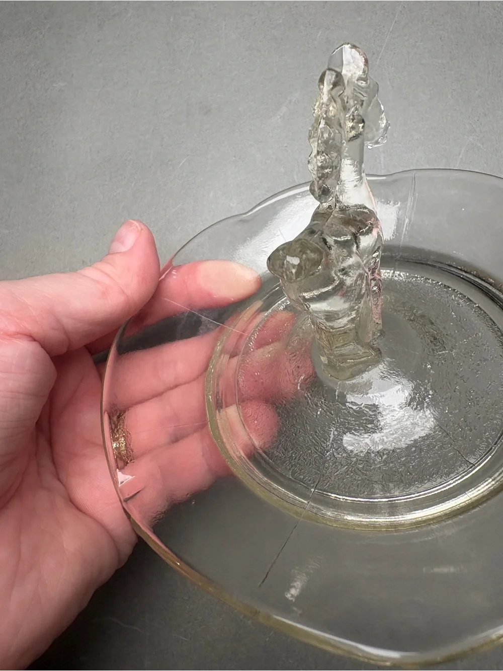 Clear Glass Pony Ring Dish - Small Horse Trinket Holder